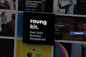 Raung – 深色风格业务 Template Kit