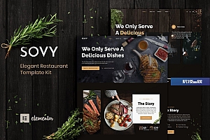 Sovy -餐厅Elementor模板工具包