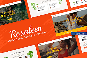 Rosaleen – 健康教练和动机演讲者Elementor  Template Kit